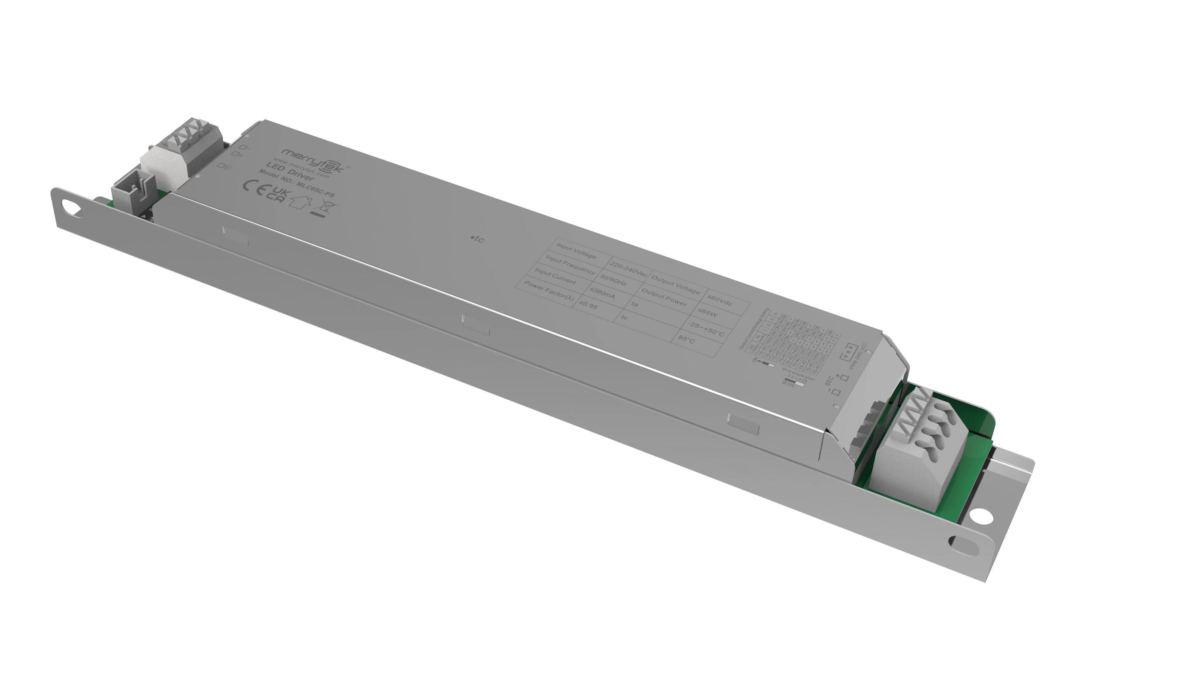 Sensor Dim 65W Isolated LED Driver with PWM Dimming, 1200-1600mA
